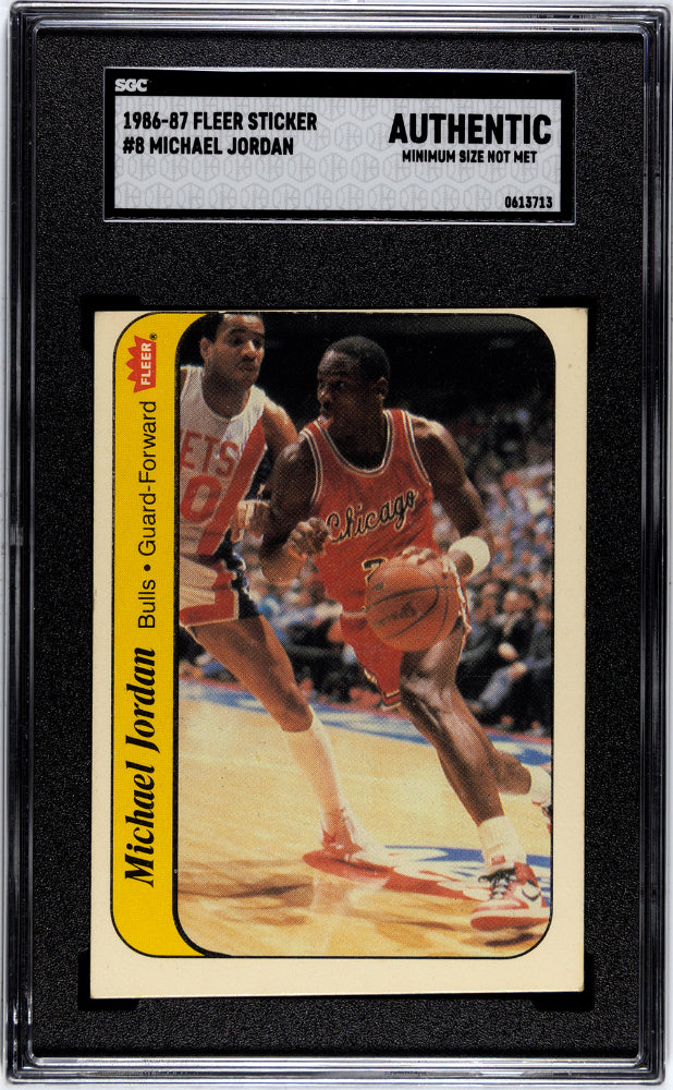 1986-87 Fleer Sticker Michael Jordan #8 Sgc A