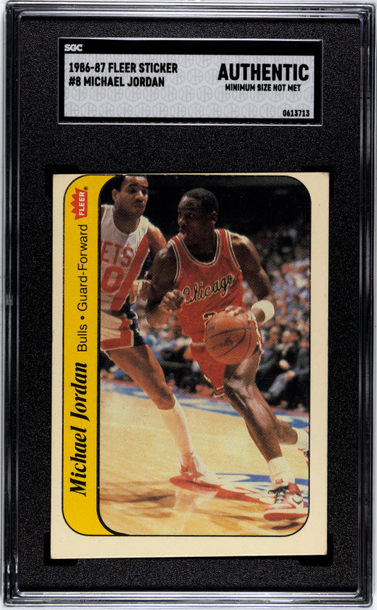 1986-87 Fleer Sticker Michael Jordan #8 Sgc A