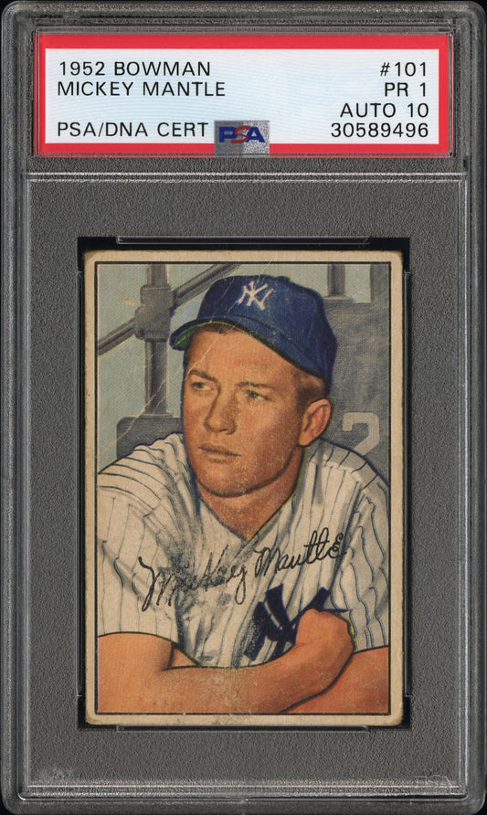 1952 Bowman Mickey Mantle #101 Psa 1