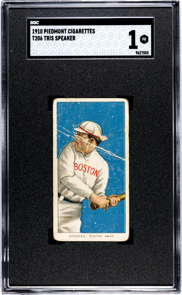 1910 piedmont cigarettes (t206) tris speaker sgc 1