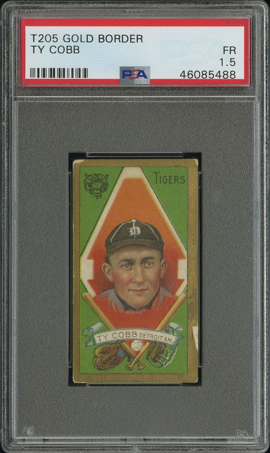 1911 T205 Gold Border Ty Cobb Psa 1.5